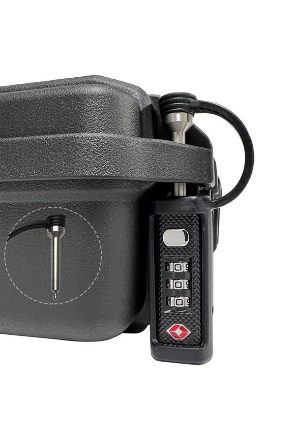 TSA Approved Case Lock 3-Digit Combination Padlock for Hard Travel Cases & Equipment Storage, Black (1-Pack)