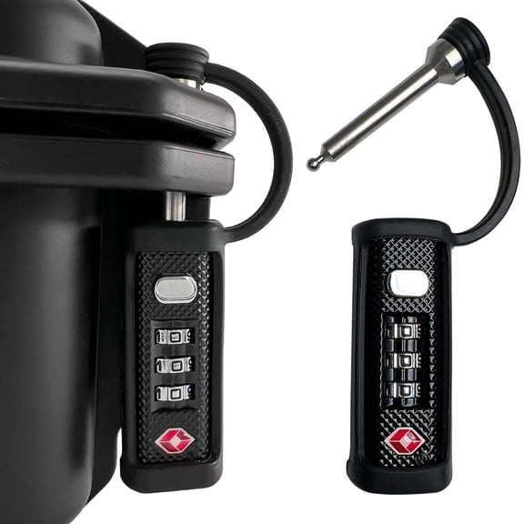 LAFENLIN TSA Approved Case Lock – 3-Digit Combination Padlock for Hard Travel Cases & Equipment Storage, Black (2-Pack)