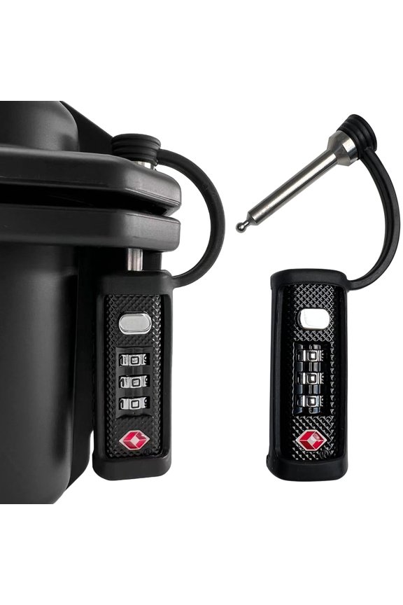TSA Approved Case Lock – 3-Digit Combination Padlock for Hard Travel Cases & Equipment Storage, Black (2-Pack)