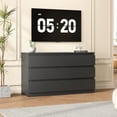 thumbnail image 1 of LAFGUR 6 Drawer Double Dresser,Wood Storage Organizer Cabinet Chest for Bedroom Living Room,Black, 1 of 9