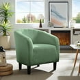 thumbnail image 1 of LAFGUR Barrel Chairs, Furry Accent Chairs, Sherpa Chairs with Soft Padded Armrest, Armchairs for Living Room Bedroom Office,Green, 1 of 9