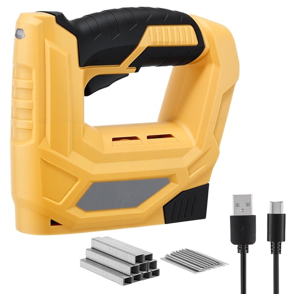 Electric Staple Gun, 2 in 1 4.2V Cordless Staple Gun/Brad Nailer with 3000 Staples & Nails, Cable Staple Gun with USB Charger for Wood, Upholstery, Carpentry, Crafts, DIY