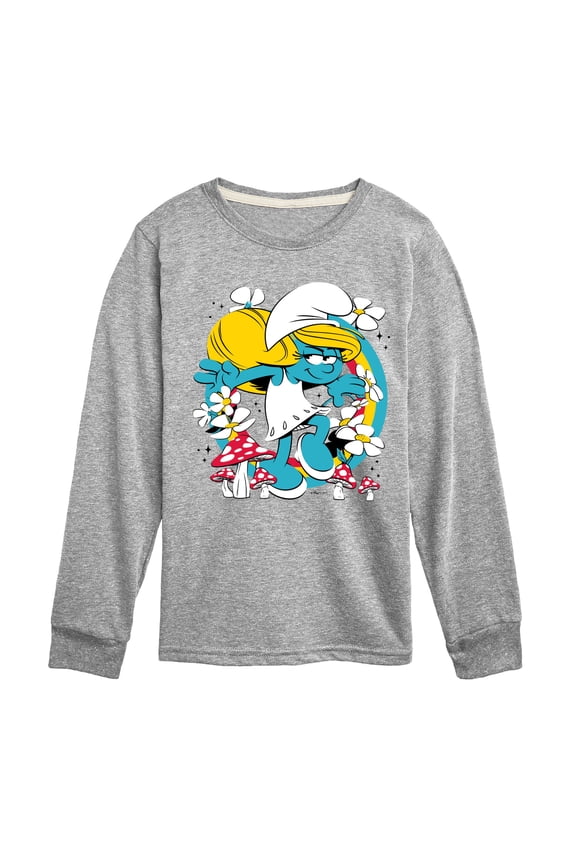 - Smurfette Nature - Youth Boys Long Sleeve Graphic T-Shirt