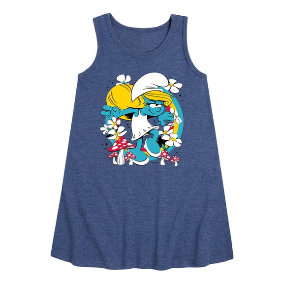 Smurfs - Smurfette Nature - Youth Girls Short Sleeve Aline Dress