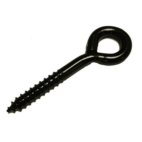 Hyper Tough Steel Lag Screw Eye 3/8 inch x 4-1/2 inch Black