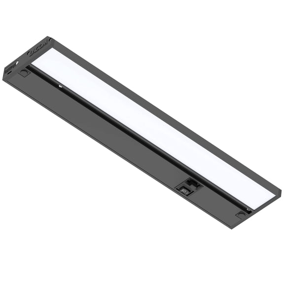 Inlight 12-inch LED Under Cabinet Lighting, Hardwired or Plugged-in, 2700K/4000K/5000K, Power Cord Sold Separately, Black, UC0112BK27