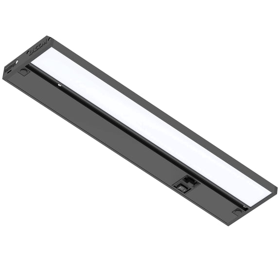 Inlight 12-Inch Hardwired, Plug-in LED Under Cabinet Light, 2700K/4000K/5000K, Black, Power Cord Sold Separately