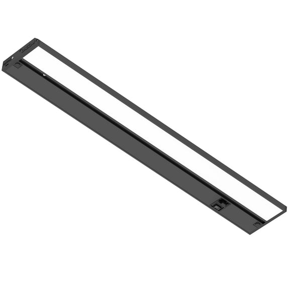 Inlight 18-inch LED Under Cabinet Lighting, Hardwired or Plugged-in, 2700K/4000K/5000K, Power Cord Sold Separately, Black, UC0118BK27