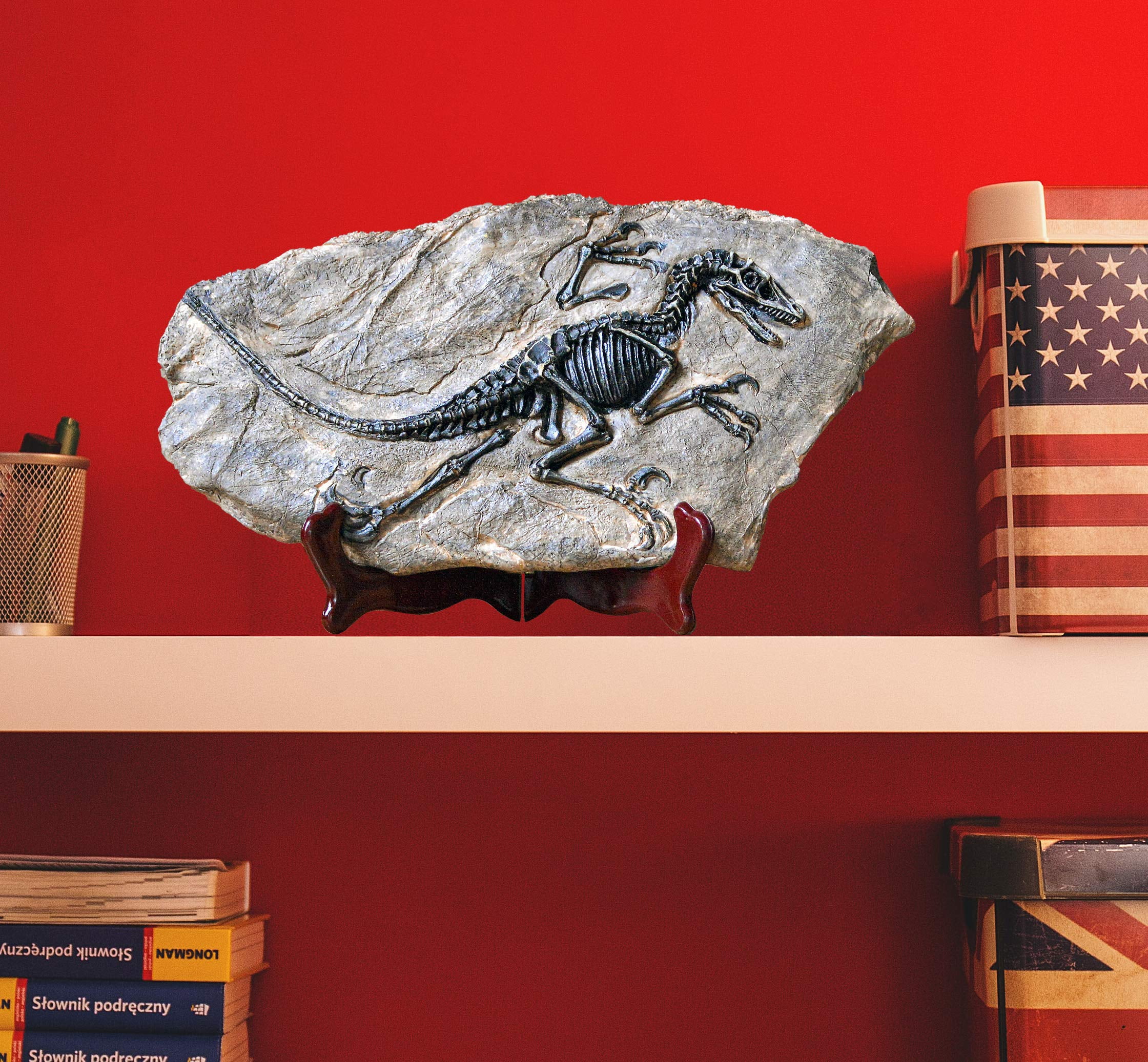 LAGOM HOUSE Dinosaur Fossil Resin Dinosaur Skeleton Model Skull Statue