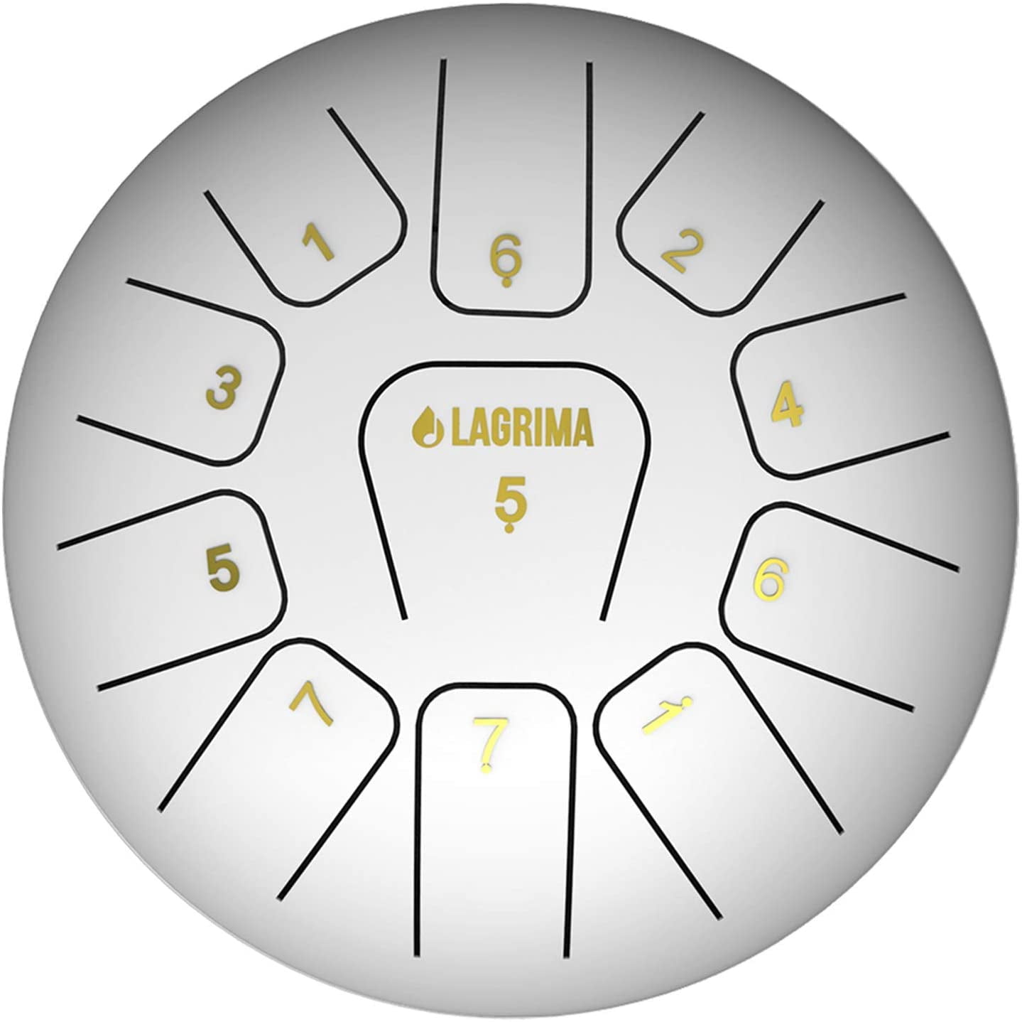 Pinacle Mallets Notes Letered LAGRIMA Steel Tongue Drum, 11 Notes 10 Inches Percussion Instrument ...