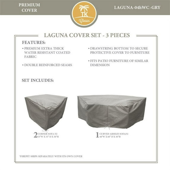 LAGUNA-04h Protective Cover Set in Gray