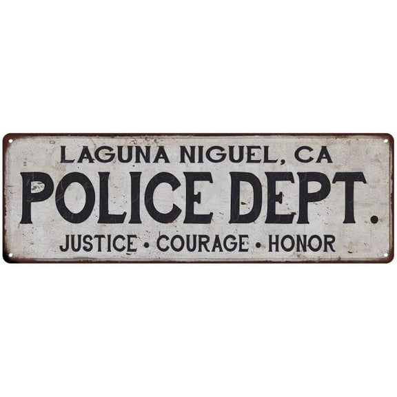 LAGUNA NIGUEL, CA POLICE DEPT. Home Decor Metal Sign Gift 6x18 106180012537