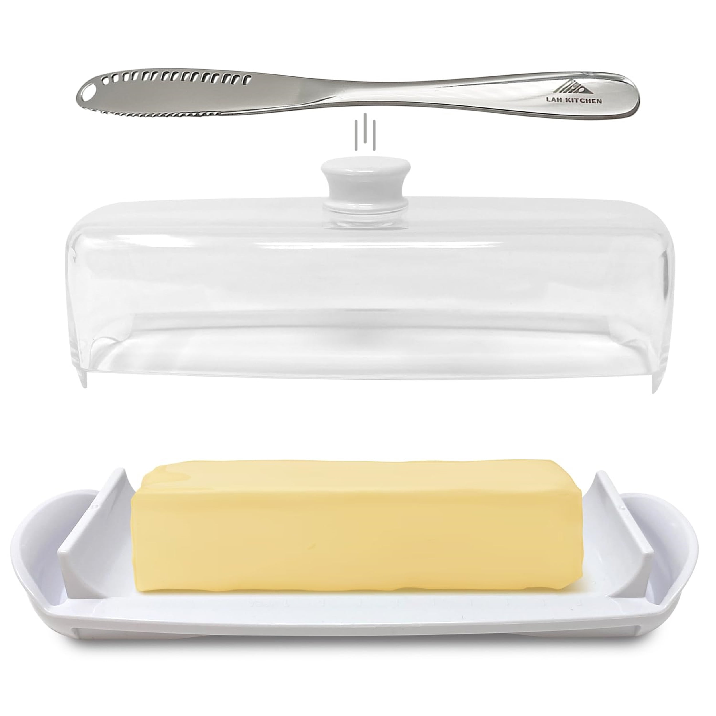 Rubbermaid 1777193 Servin' Saver Butter Dish, Clear Base with