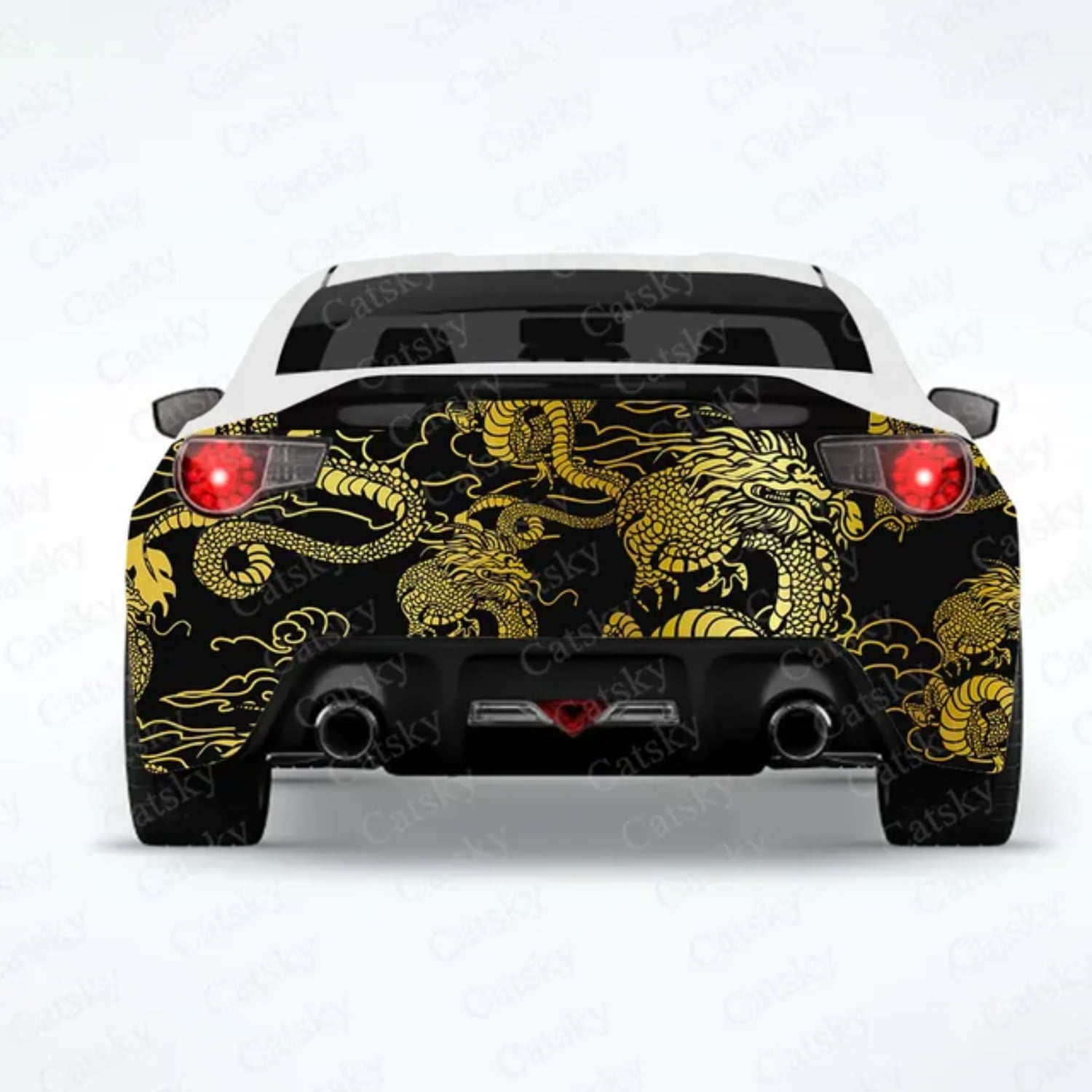 (残1点)ドラゴンズ950CHUDRA2025MULTI LOGO D LAHABO Chinese Golden Dragon Car Rear Wrap Car Stickers Car