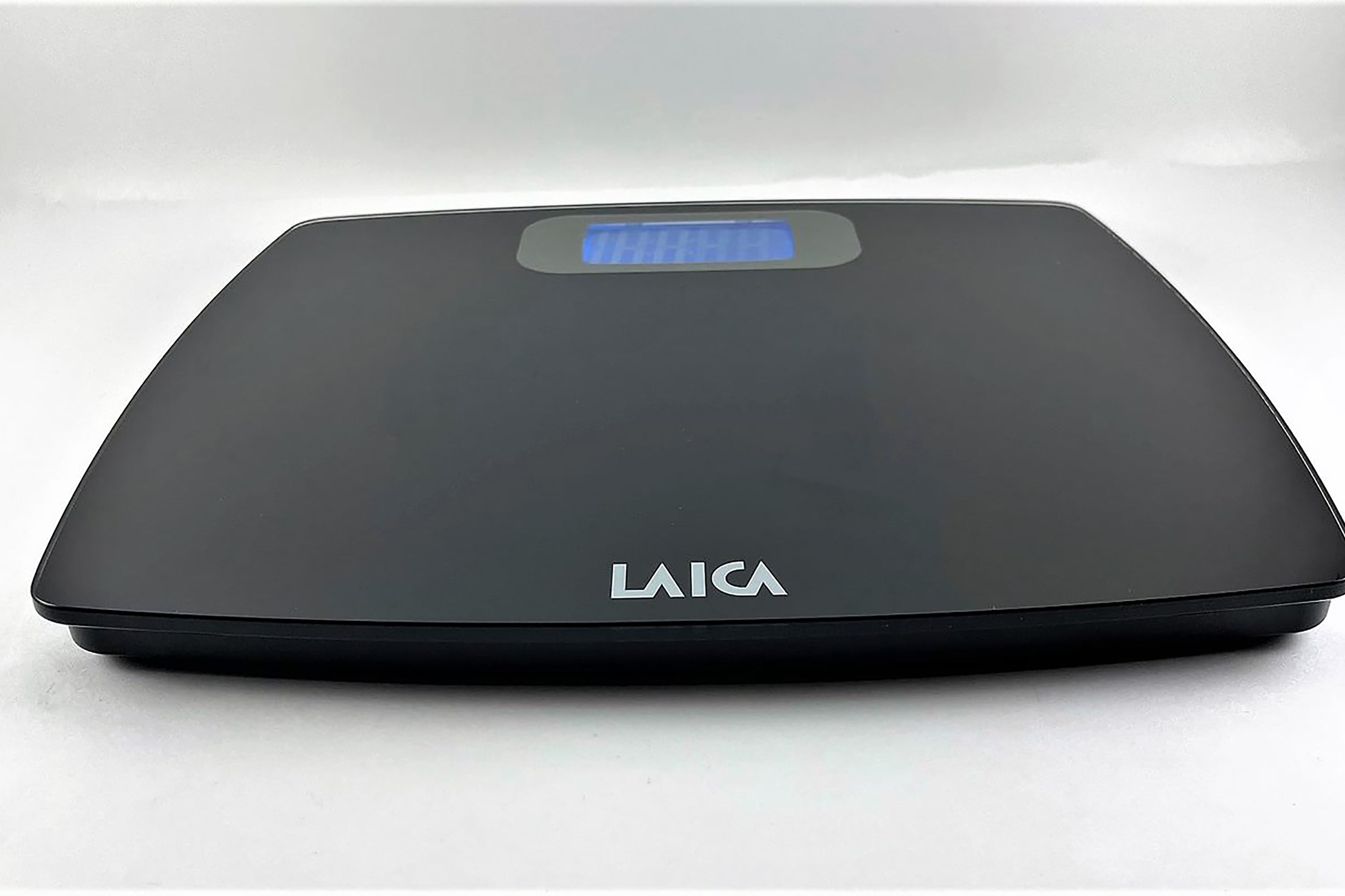 LAICA Black Digital Glass Bathroom Scale w/ LCD Display, Battery
