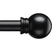 LAIDER HEROS Curtain Rods for Windows 28-50'', 5/8'' Metal Curtain Rod Set,Heavy Duty Winbdow Curtain Rod with Brackets Black