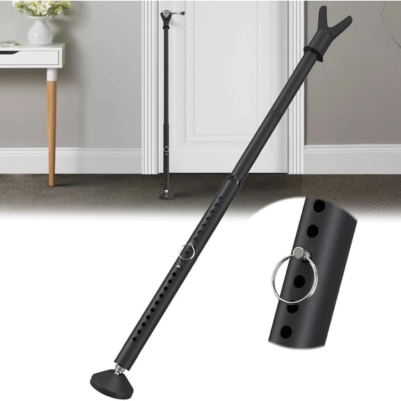 Sliding Door Lock Security Bar, Hotel Front Door Locks for Travelers Security, Window Security Lock,Apartment Sliding Glass Screen Door, Black