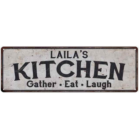 LAILA's Kitchen Gift Rustic Chic Decor Gift 6x18 Sign 206180051275