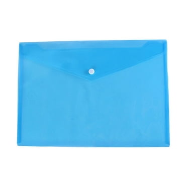 LAILLSH 2025 Back to School Clearance A5 Buckle Folder Blue A5 Reusable Plastic Wallets FoldersTransparent Foolscap Document Files Wallet Folders Envelope Pockets with Snap Button Closure for H