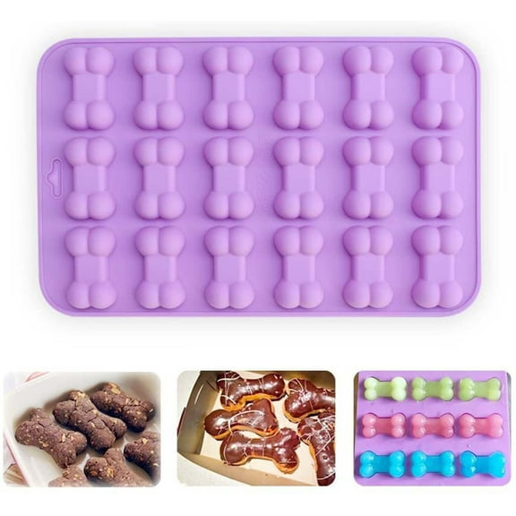 LAILLSH 2025 New Arrival Biscuit Moulds for Baking Cat and Dog Front Foot Bone Silicone Tool Non Stick Food Grade Silicone Tool Suitable for Chocolate Candy Jelly Ice and Dog Snacks (set of 10 Dog B