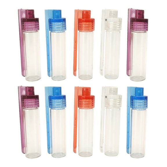 LAILLSH 2025 New Arrival Food Storage Glass Jar Glass Container Glass Bottle Set 10pcs Portable Condiment Bottles with Spoon for Travel Camping