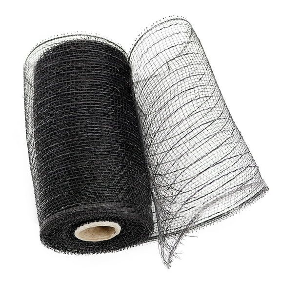 LAILLSH 2025 New Poly Mesh Ribbon with Metallic Foil Each Roll for Wreaths Swags Bows Wrapping and Decorating (Hot Sale)