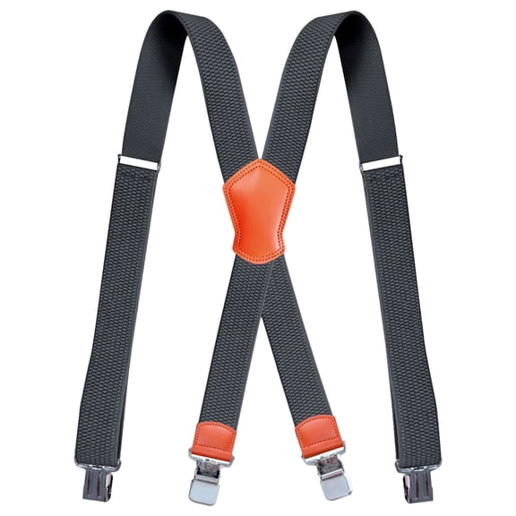 LAILLSH 2026 New Arrival Fixing Clips for Window Screen Holders Men's Shoulder Strap， with Clip Wide X Back for Work Adjustable Suspenders