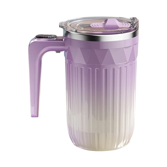 LAILLSH 2026 New Arrival Glass Bottles Stirring Mug 450ml Cup with Detachable Stirrer Rechargeable Automatic Stirring Cup for Tea Beverages Drink Birthday Home Kitchen Cafe