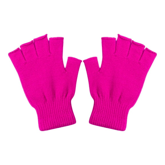 LAILLSH 2026 New Arrival Gloves Disposable Medium Women Men Winter Warm Knitted Fingerless Half Finger Gloves Knit Mitten