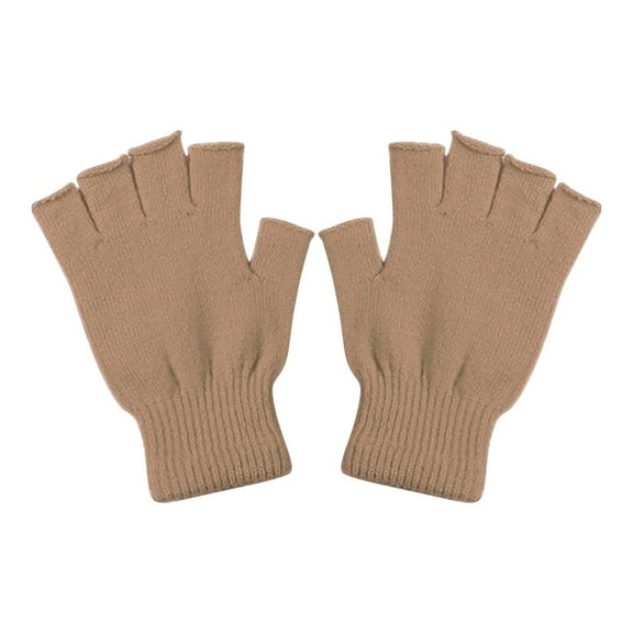 LAILLSH 2026 New Arrival Gloves Disposable Medium Women Men Winter Warm Knitted Fingerless Half Finger Gloves Knit Mitten