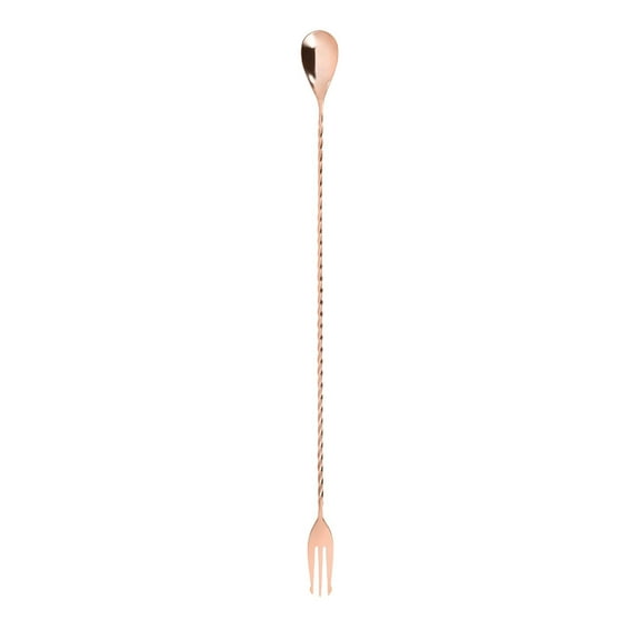 LAILLSH 2026 New Arrival Tableware Bar Spoon with Full Twisted Stem Handle Bartender Tool Copper