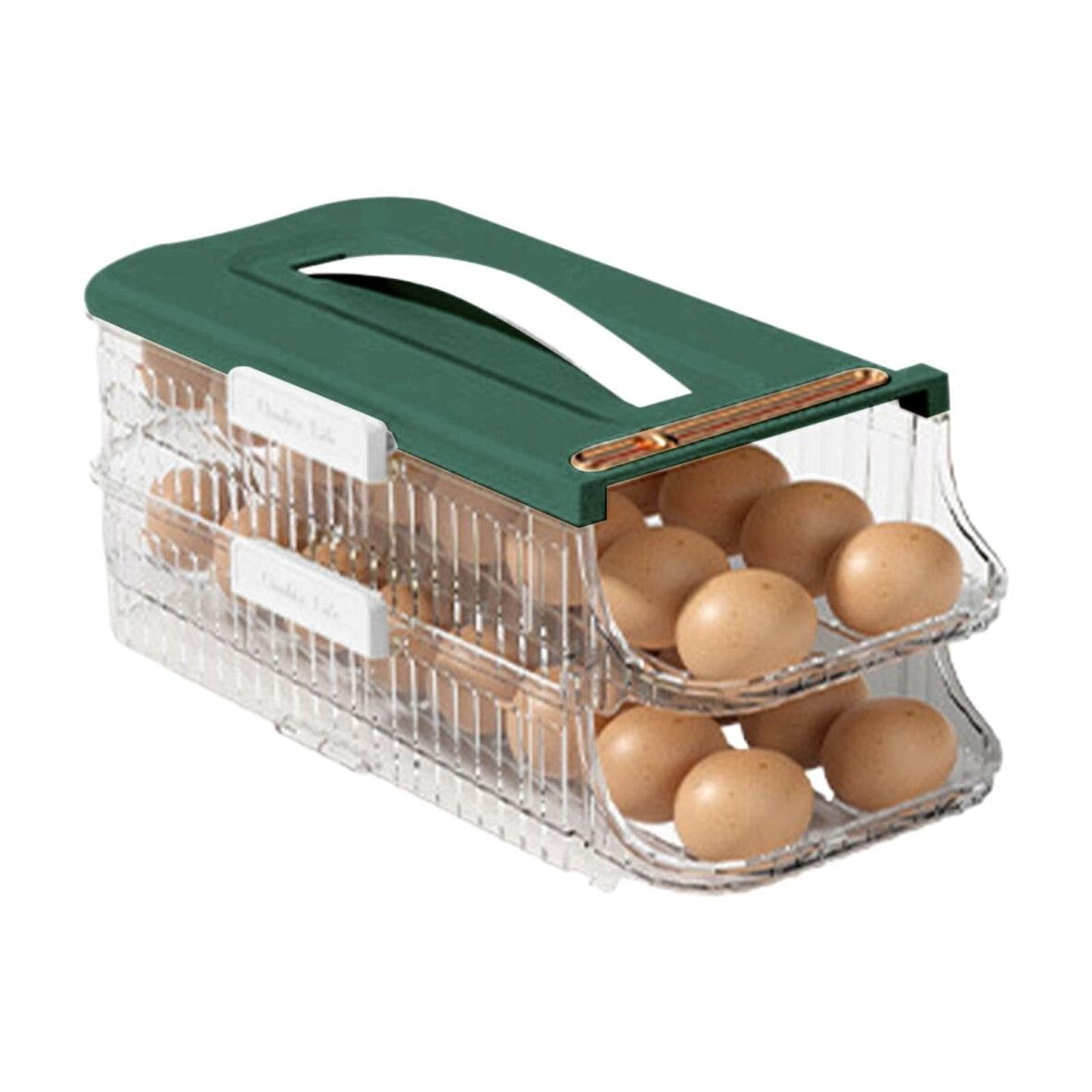 Egg Racking LAILLSH 2026 New Racking Egg Holder for Fridge Auto Scrolling Egg ...