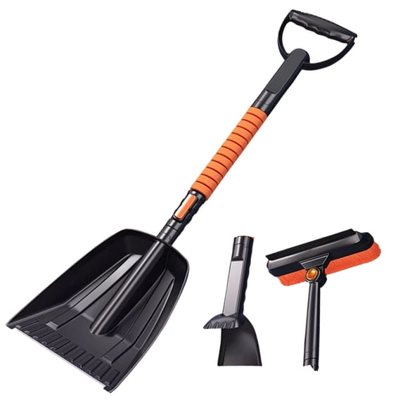 LAILLSH 5-In-1 Car Snow Brush and Ice Scraper, Ice Scraper and Extendable Snow Brush Emergency Snow Shovel with Foam Grip 180° Pivoting Brush Head for Cars,Trucks,Suvs,Vehicle - 2026 New Arrival🔥
