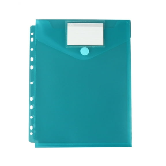 LAILLSH Big Promotion 3 Prong Folder with Pocket Plastic Folders with Button Close and Removable Mark Label in Letter Size Endwise 8 Colors Suit for All Ring (11 Holes) - 2025 New Arrivals