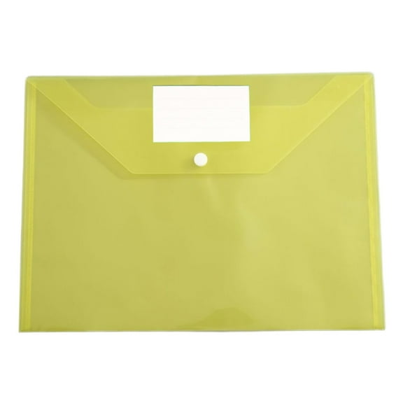 LAILLSH Big Promotion 3 Prong Folder with Pocket Transparent File Folders Plastic Envelopes Polyethylene Envelopes Document Envelopes with Label Pockets and Snaps for Home - 2025 New Arrivals