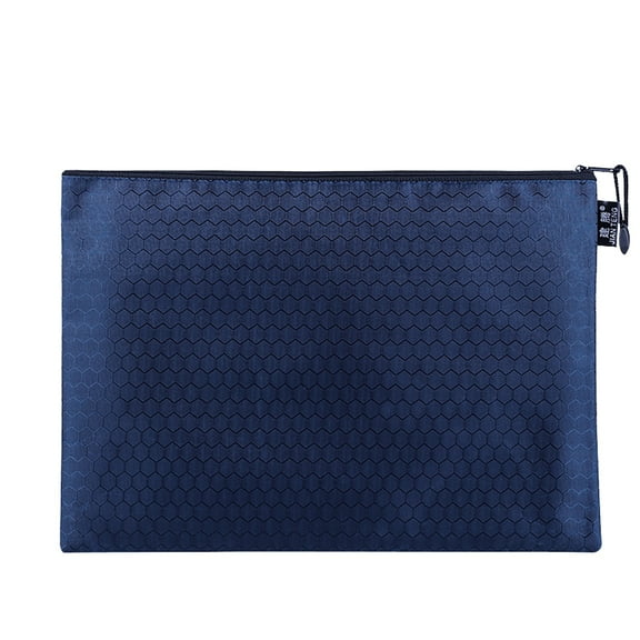 LAILLSH Clearance Poly Folders with Pockets A4 Football Pattern Waterproof Thickened Document Bag Navy Blue