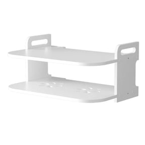 LAILLSH Floating TV Component Shelf - Wall-Mounted Storage Rack for Set-Top Box, Router, DVD Player, Game Consoles - Wood Plastic Composite with Heat Dissipation - 2025 New Arrival