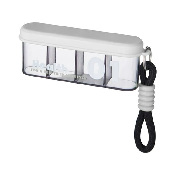 LAILLSH Portable Pill Dispenser with 4 Compartments, Travel Pill Bottle Organizer with Strong Seal, Anti-Mix Supplement Organizer, BPA-Free, Pill Container with Wide Opening - 2026 New Arrival🔥