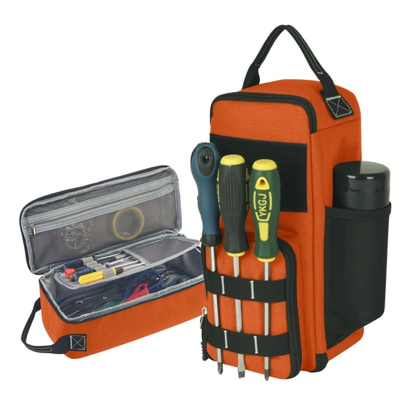 LAIMEIWEE 12.6 in Waterproof Heavy-Duty Tool Bag Organizer with Handle,Orange