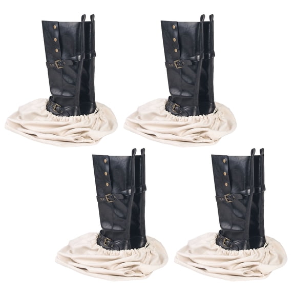 4 Pcs Boot Bag for Cowboy Boots - Travel Boot Storage Shoes Bag for Cowboy Boot Protection (21" X 12")