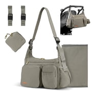 LAIMEIWEE Crossbody Diaper Bag for Mom, 13L Water-Resistant