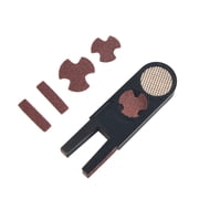 Cue Tip Trimmer,Cue Tip Shaper 5 in 1 U Shaped Trimmer Billiards Tip Shaper with 8 Pcs Sandpaper Gold