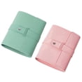 thumbnail image 1 of Portable Pu Leather Travel Jewelry Organizer Case,Earring Holder Organizer (Pink+Green), 1 of 7
