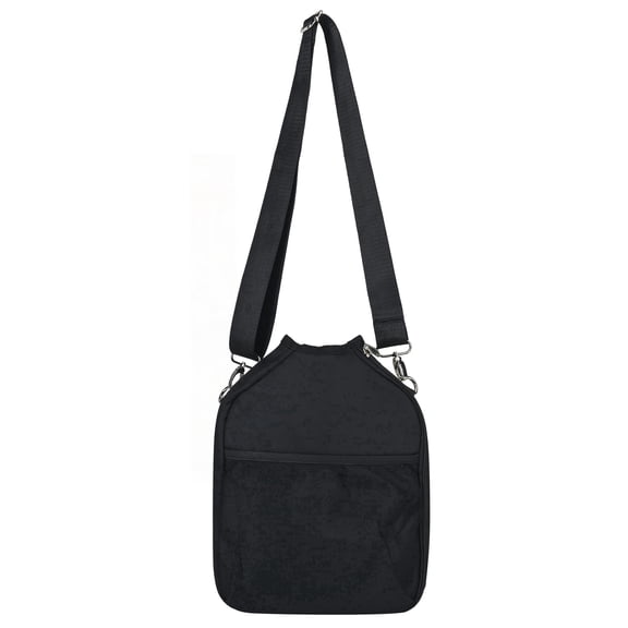 LAIMEIWEE Nylon Pickleball Paddle Cover Crossbody Bag, Adjustable Shoulder Strap, Unisex for Men and Women(Black)