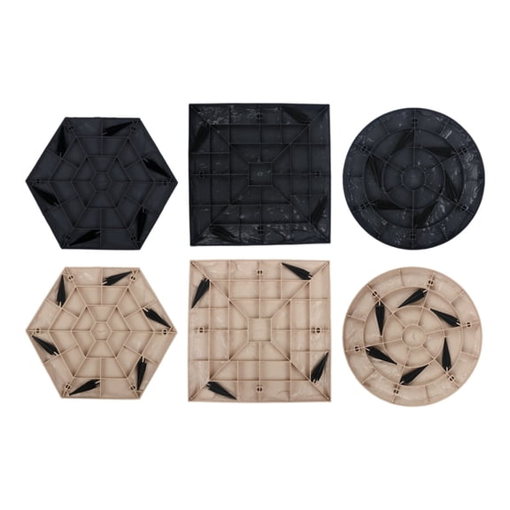 LAIOWEI Garden Stepping Stones With Ground Stakes, Outdoor Walkway Pavers, Decorative Step Stones, Circular Pathway Stones for Yard Lawn Garden Black 1Pcs