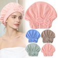 thumbnail image 1 of LAIOWEI Microfiber Hair Drying Cap, Microfiber Hair Towel, Hair Towel Wrap for women, Soft Quick Dry Hair Towels with Bow Tie Shower Cap for Kids Women Blue 1Pcs, 1 of 7