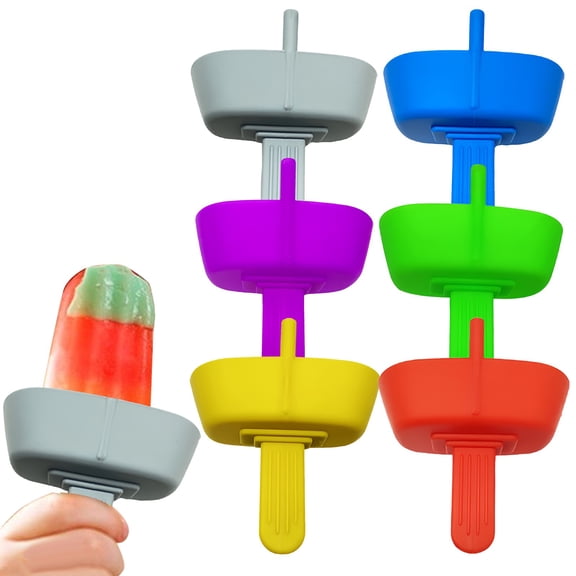LAIOWEI Popsicle Holders for Ki-ds, Ice Cream Holder With Straw, Mess Free Popsicle Drip Catcher, No Drip BPA Free Reusable Mess Free, Fit Standard Stick Ice Pop Green 1Pcs
