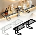 thumbnail image 1 of LAIOWEI Over Sink Faucet Storage Rack, No-Drill Free Standing Faucet Storage Shelf, Space-Saving Bathroom Countertop Organizer for Kitchen & Bathroom, Easy Drainage Black 1Pcs, 1 of 6