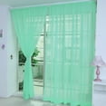 thumbnail image 1 of LAIOWEI Solid Sheer Rod Pocket Curtain, Voile Draperies, Rod Pocket Sheer Voile Window Curtain, 39.4 x 78.7in, for Kitchen Bedroom Chil dren Living Room Yard Green 1Pcs, 1 of 2