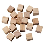 LAIQIEN 10/25/25mm Wooden Square Blocks Mini Cubes Embellishment for Woodwork Craft DIY